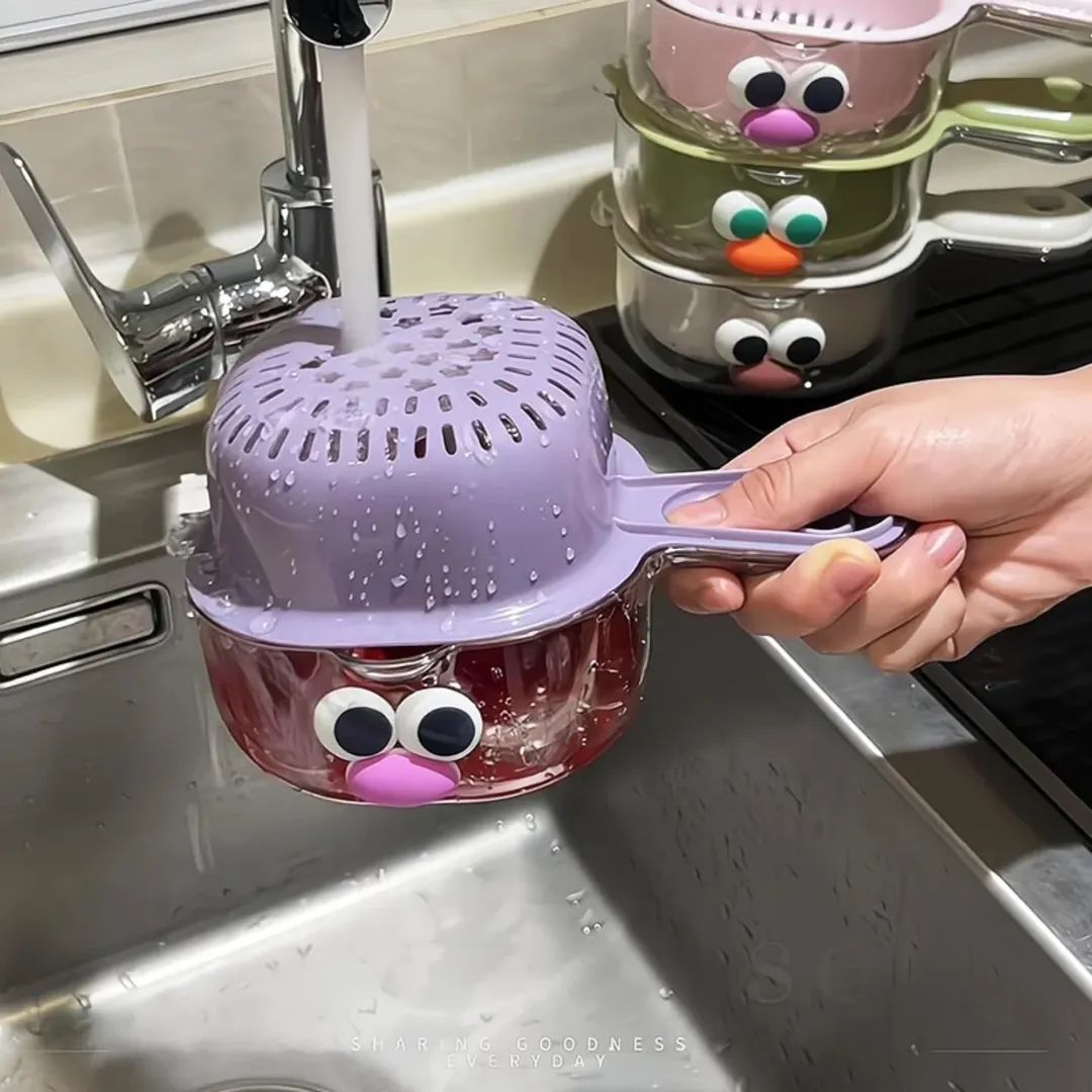 KITCHEN DUAL-LAYER DRAINING BASKET ✅