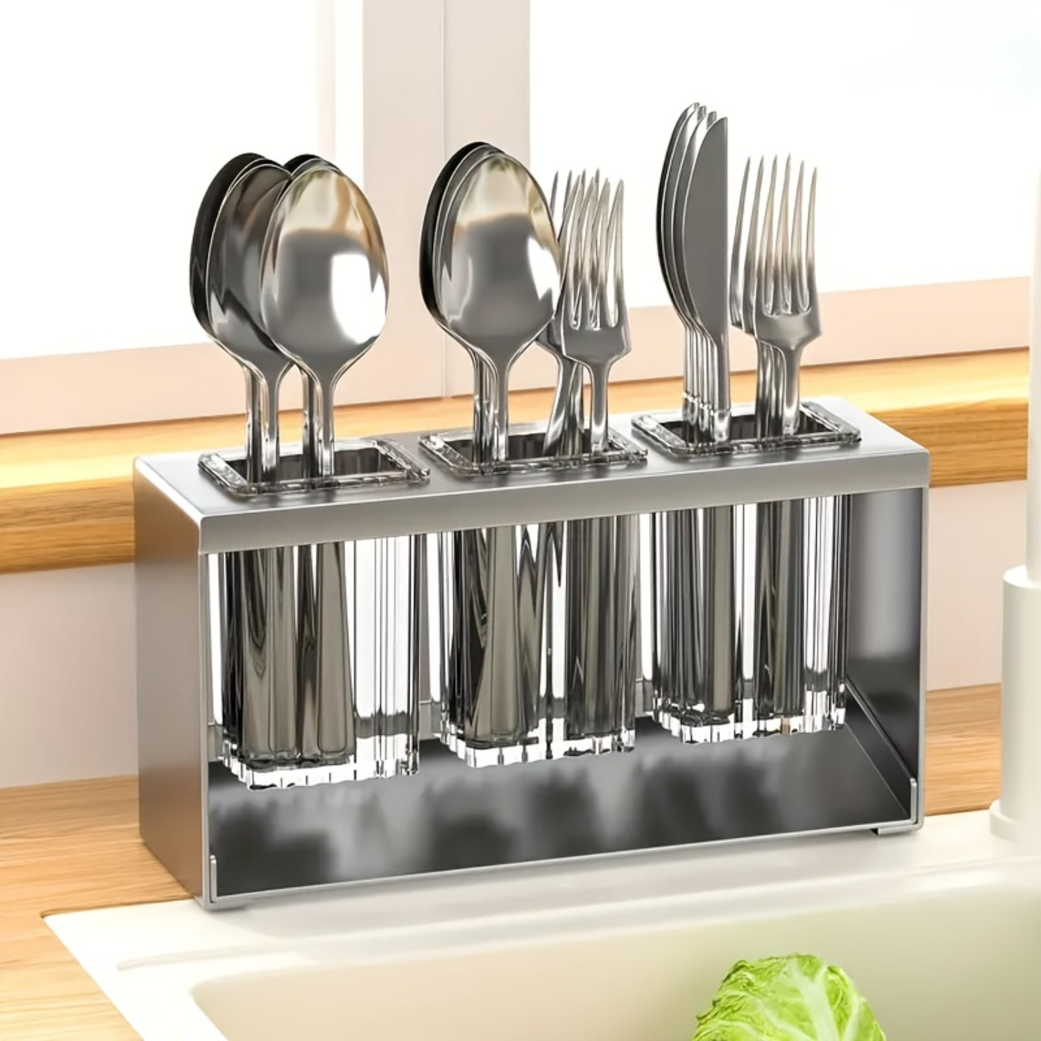 PREMIUM COUNTERTOP CUTLERY DRYING HOLDER