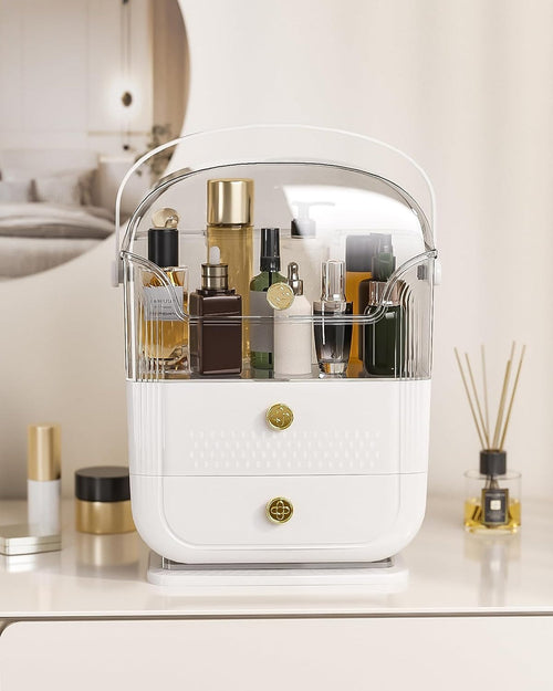 DRAWER LUXURIOUS VANITY COSMETICS STORAGE ORGANIZER BOX