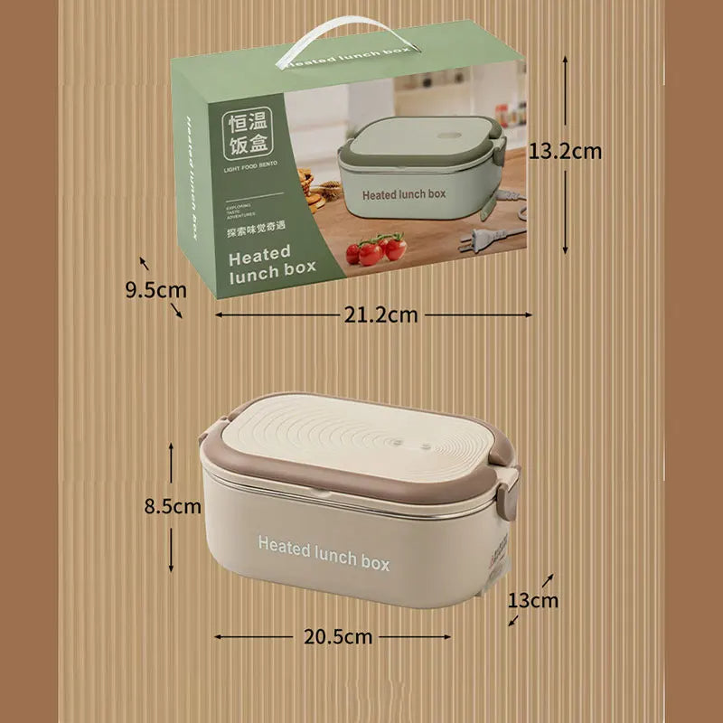 ELECTRIC HEATED LUNCH BOX (STAINLESS STEEL) ✅