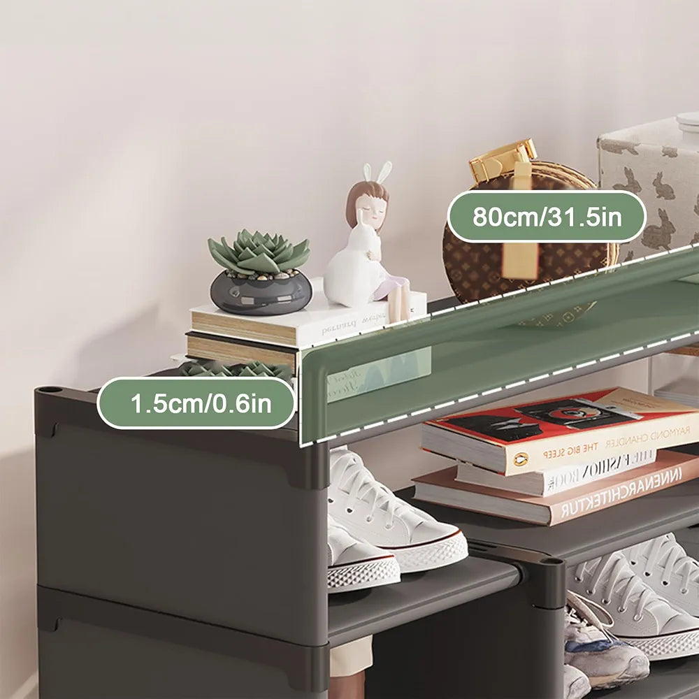 LAYER CURTAIN SHOE RACK