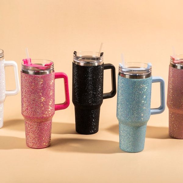 PEARL RHINESTONE TUMBLER (STAINLESS STEEL)