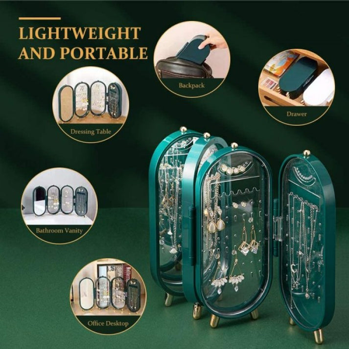 4 GRID FOLDABLE DESKTOP JEWELLERY ORGANIZER