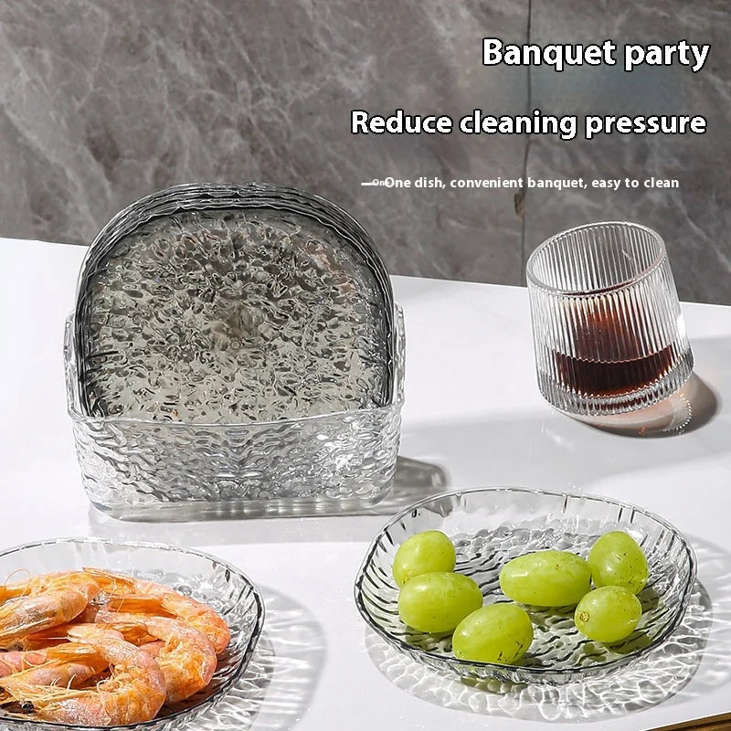 8-PIECE ACRYLIC BONE PLATES – SMALL SNACK & DINING DISHES