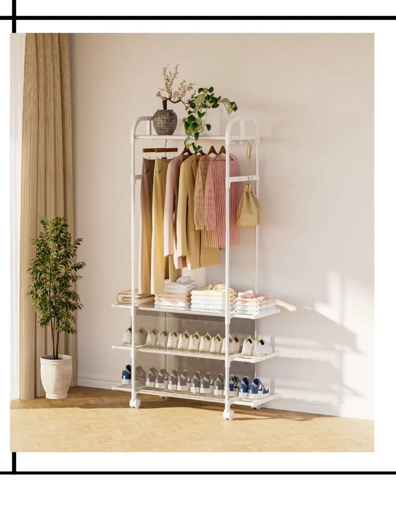 3LAYER MULTIFUNCTIONAL CLOTH WITH SHOE RACK (BOX PACKING)