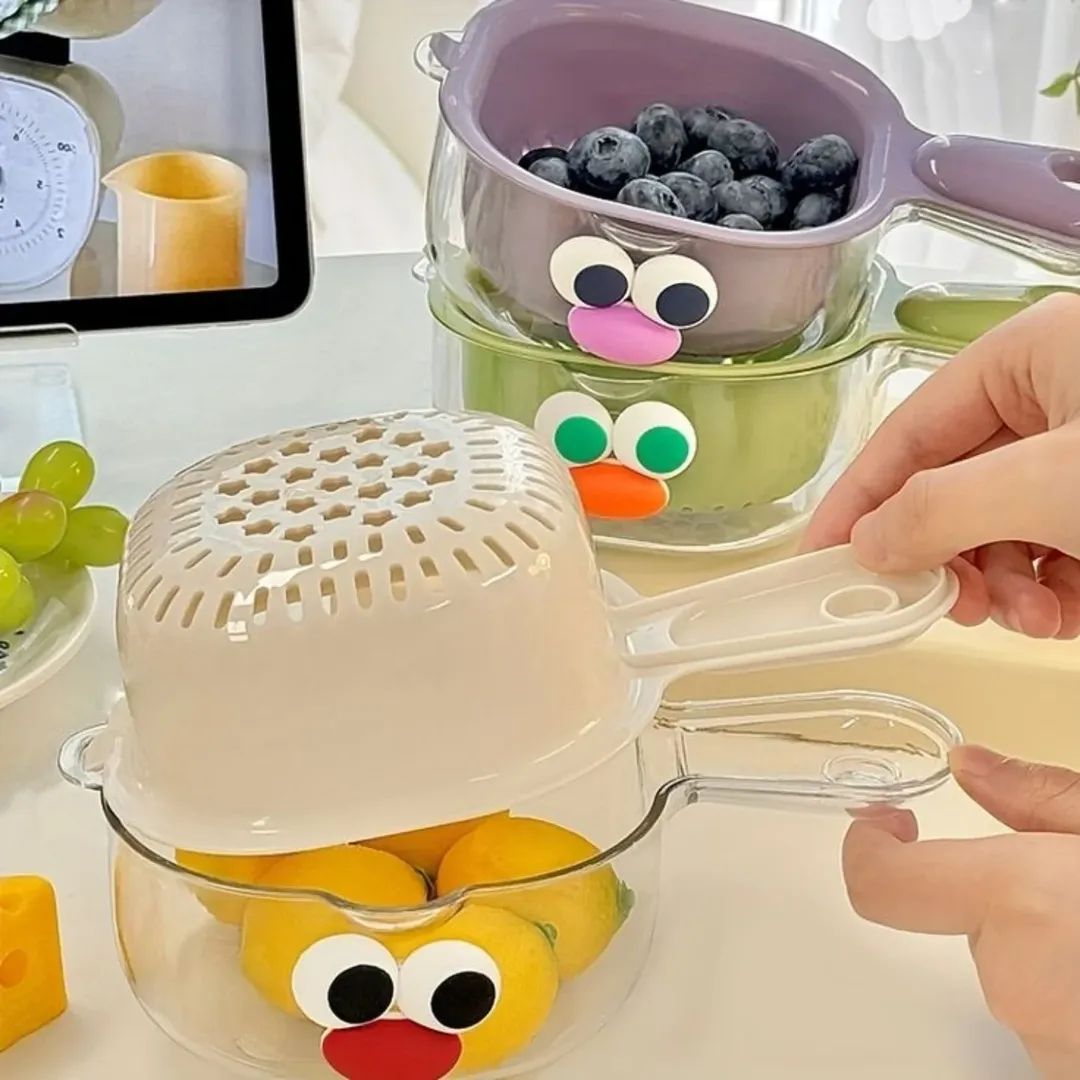 KITCHEN DUAL-LAYER DRAINING BASKET ✅