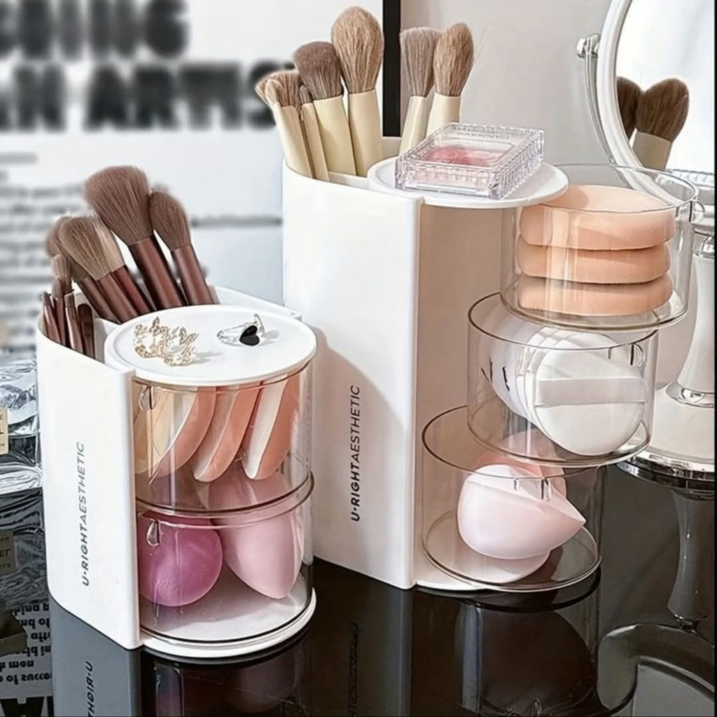 360 ROTATING DESKTOP COSMETICS ORGANIZER