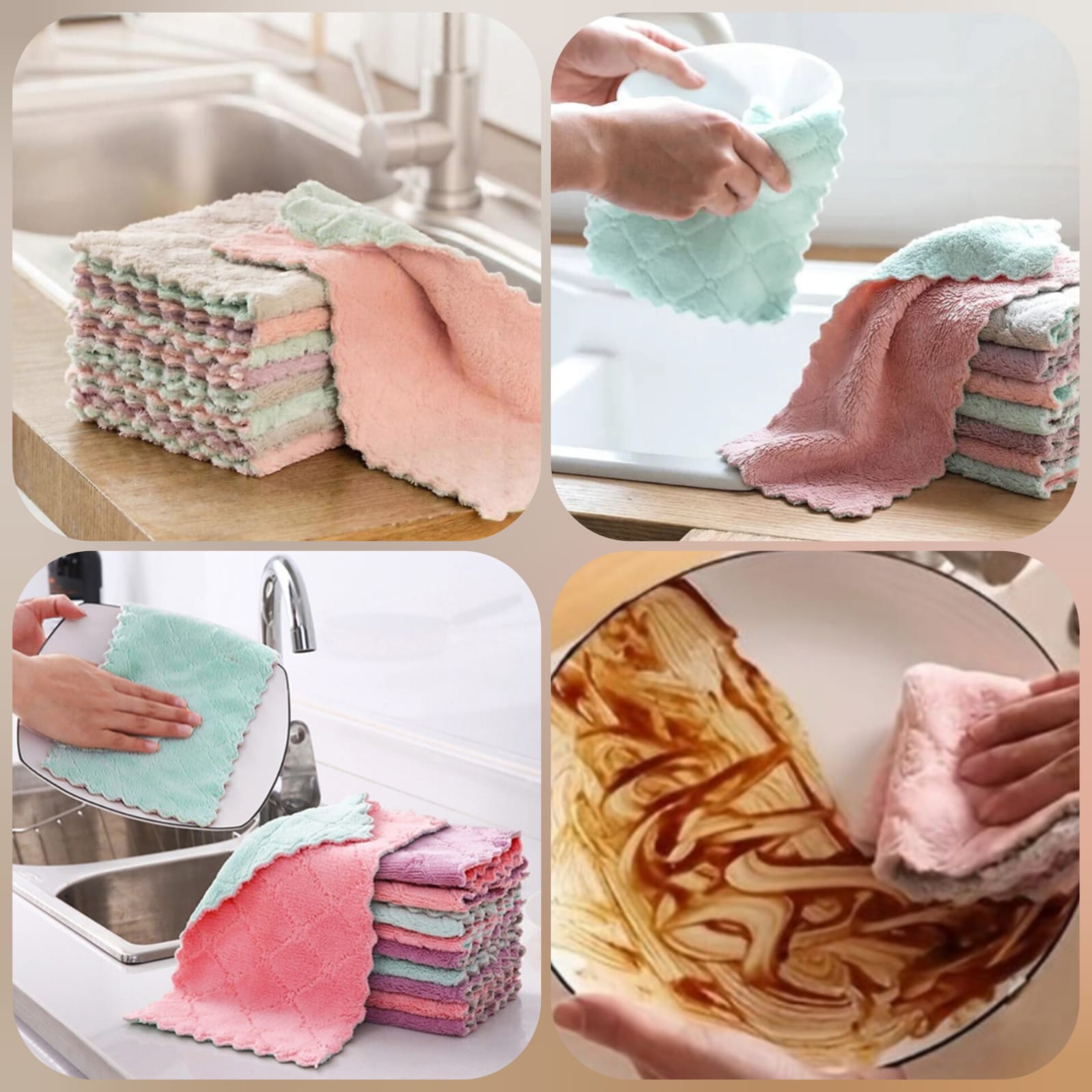 SUPER ABSORBENT CLEANING TOWELS (10PCS PACK)