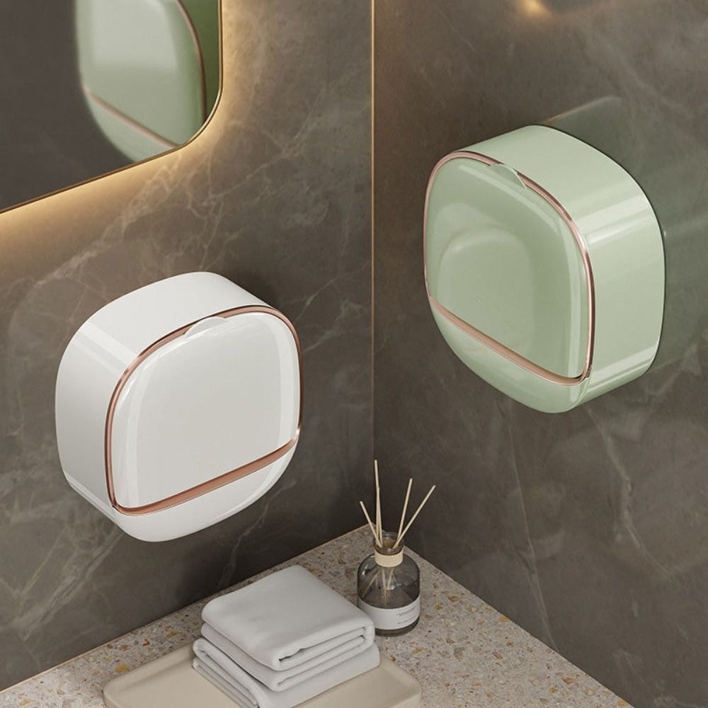 WALL MOUNTED DRAINING SOAP DISH WITH COVER