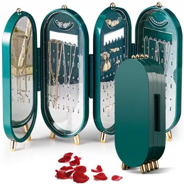 4 GRID FOLDABLE DESKTOP JEWELLERY ORGANIZER