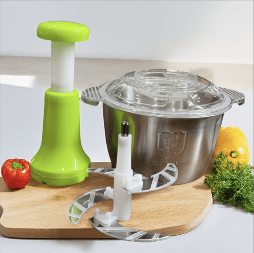 NEW MULTIFUNCTIONAL MANUAL CHOPPER (STAINLESS STEEL) 2 LITER