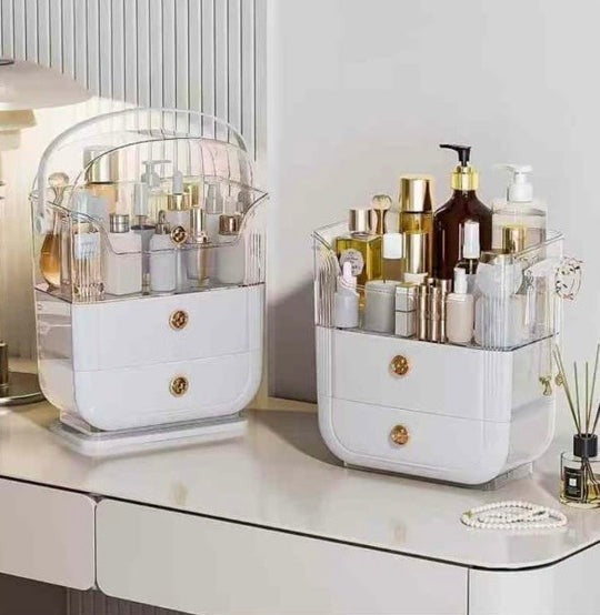 DRAWER LUXURIOUS VANITY COSMETICS STORAGE ORGANIZER BOX