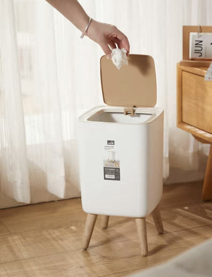 HIGH FOOT DUSTBIN WITH LID LARGE CAPACITY (SQUARE SHAPED)