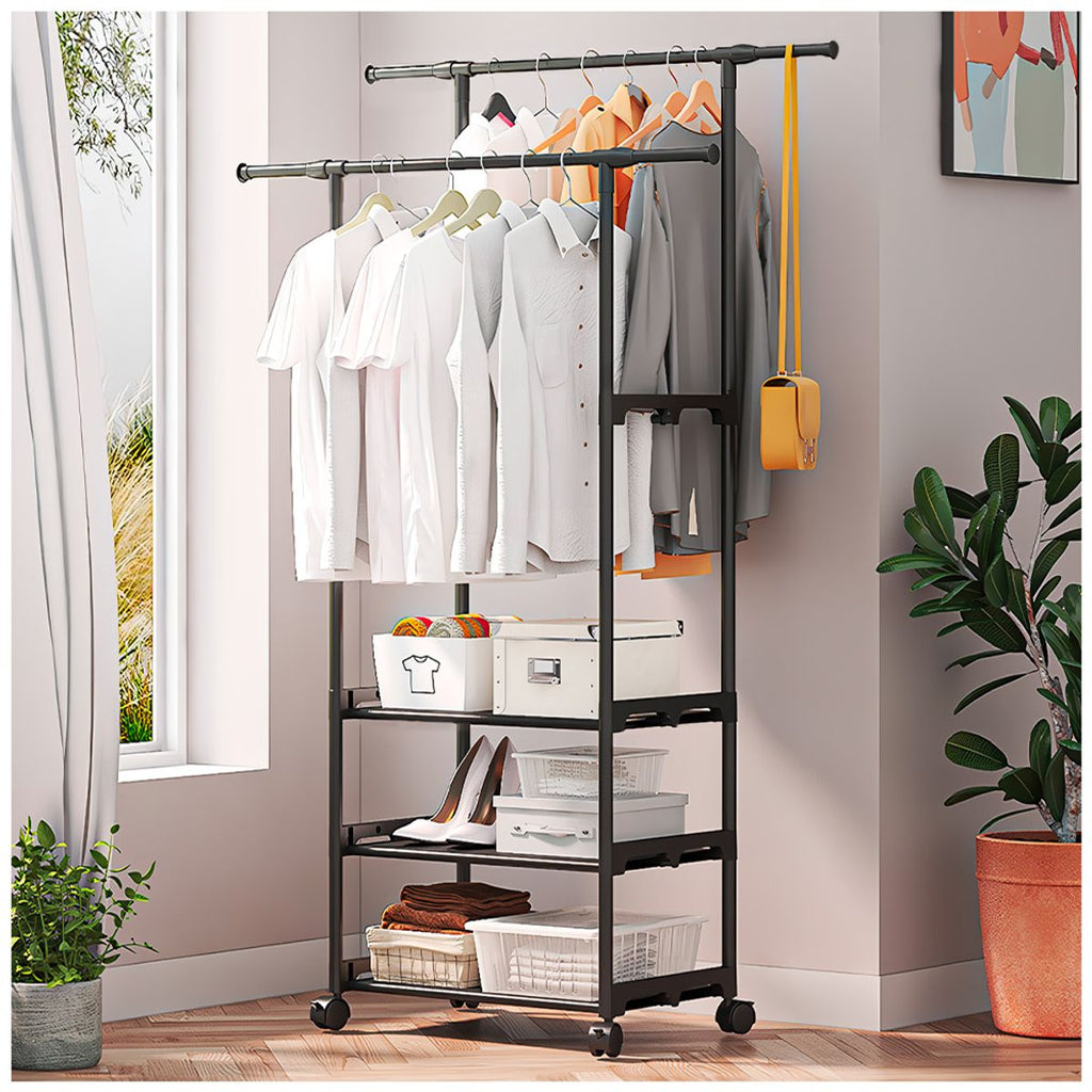 Metal Pole Racks 3 LAYER DOUBLE POLE RACK – Prodesire