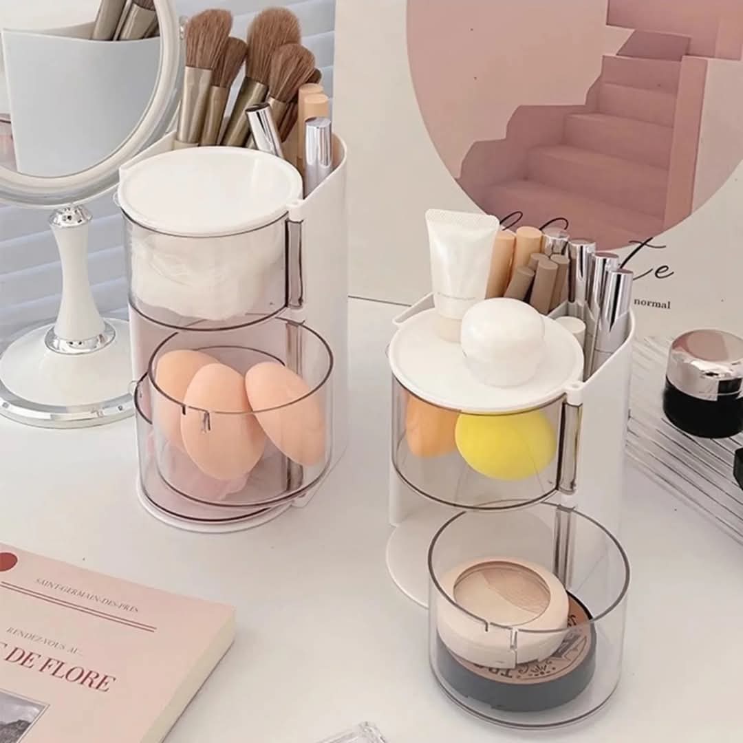 360 ROTATING DESKTOP COSMETICS ORGANIZER