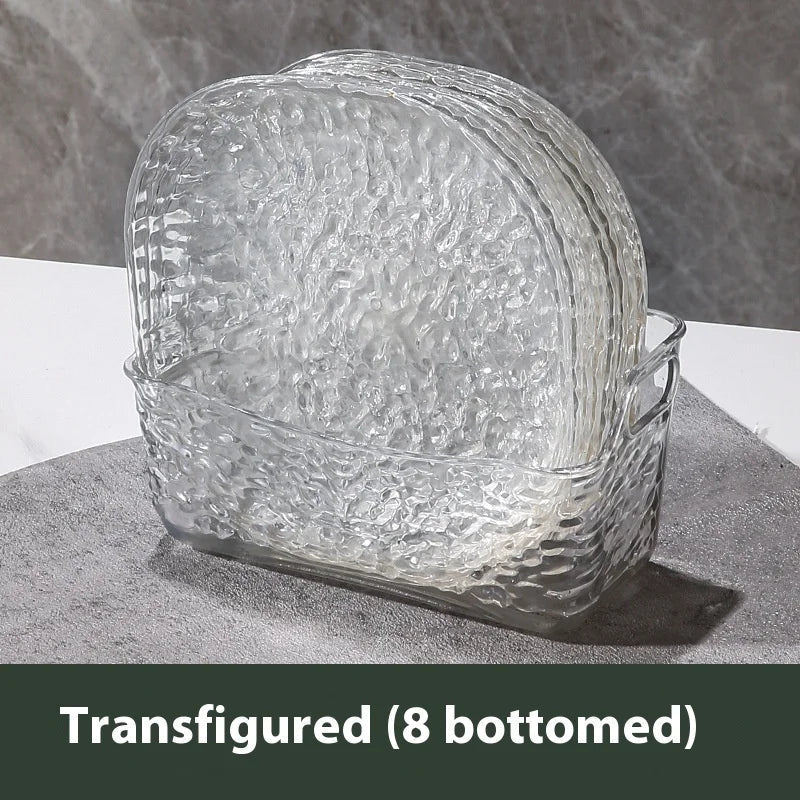 8-PIECE ACRYLIC BONE PLATES – SMALL SNACK & DINING DISHES