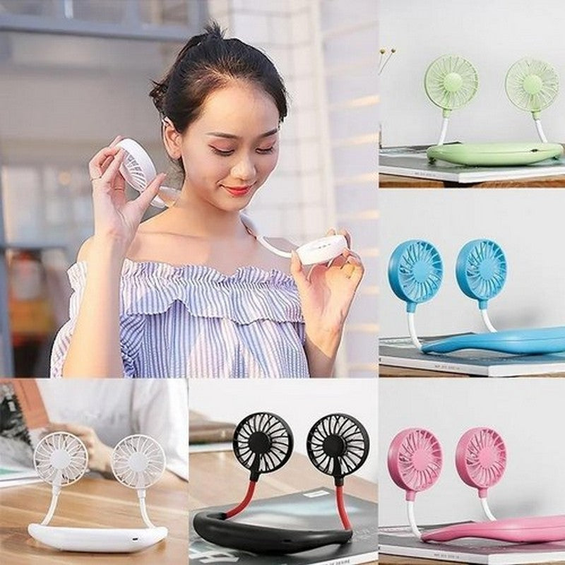 PORTABLE HANGING NECK FAN RECHARGEABLE
