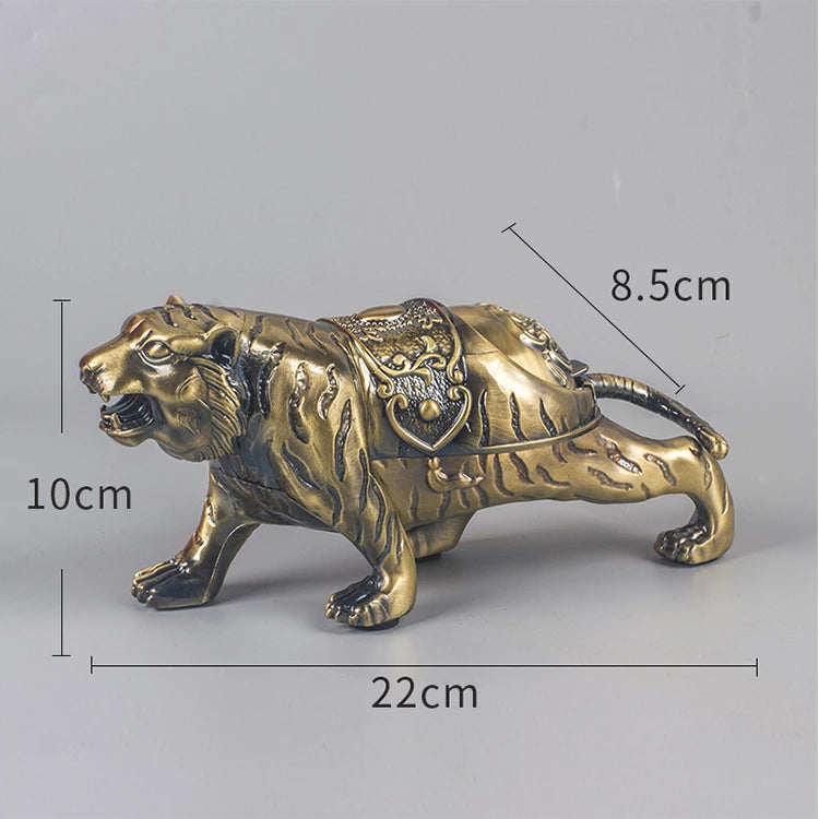 CREATIVE TIGER STYLE ASHTRAY WITH LID