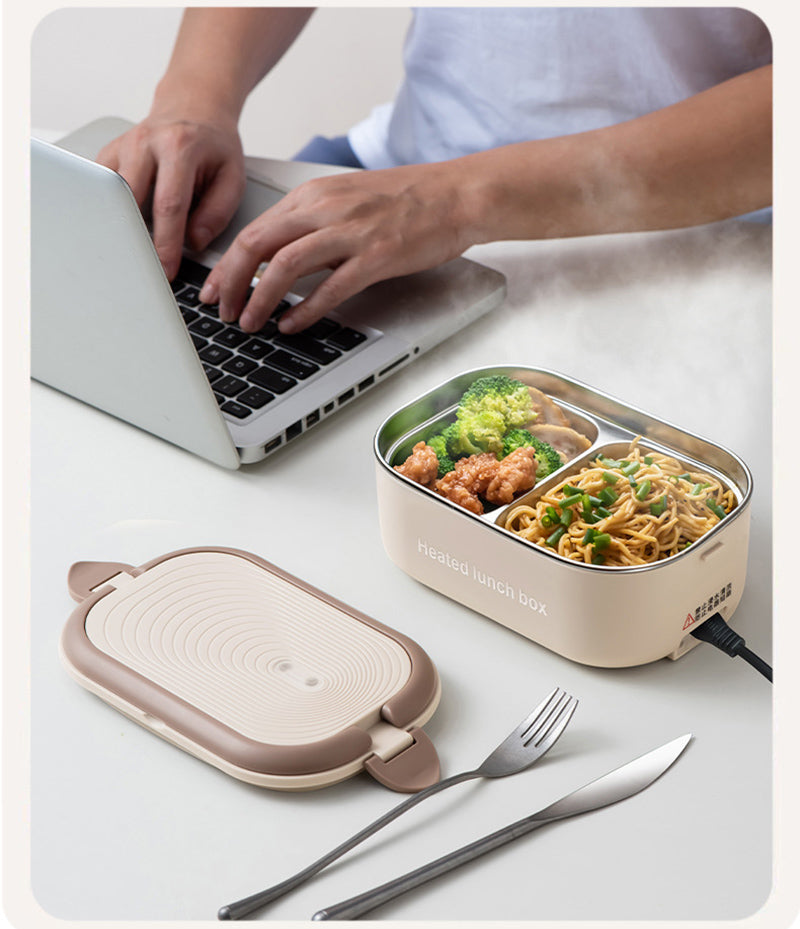ELECTRIC HEATED LUNCH BOX (STAINLESS STEEL) ✅