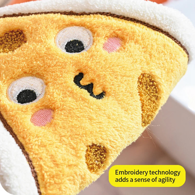 CUTE BREAD & CHEESE HANGING HAND TOWEL