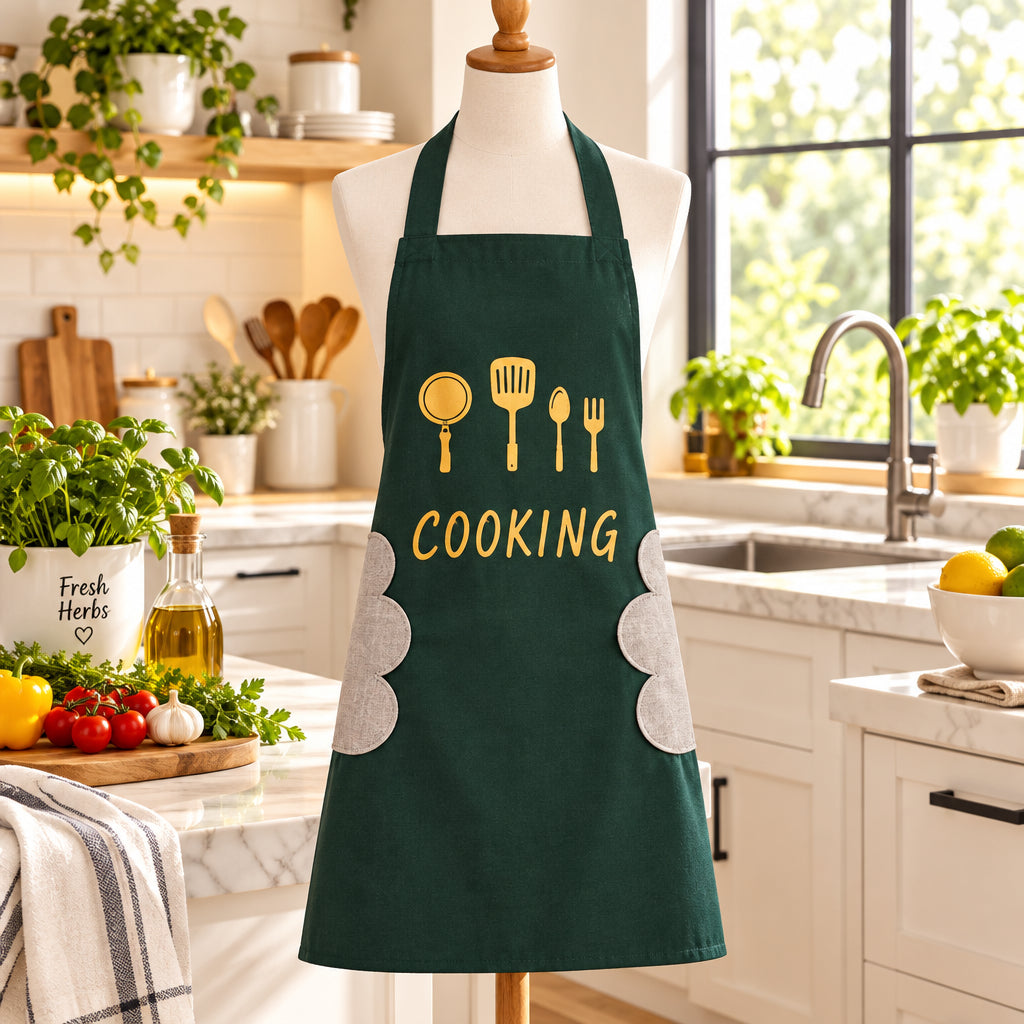 PRODESIRE™ COOKING APRON - KITCHEN UTENSILS PRINT