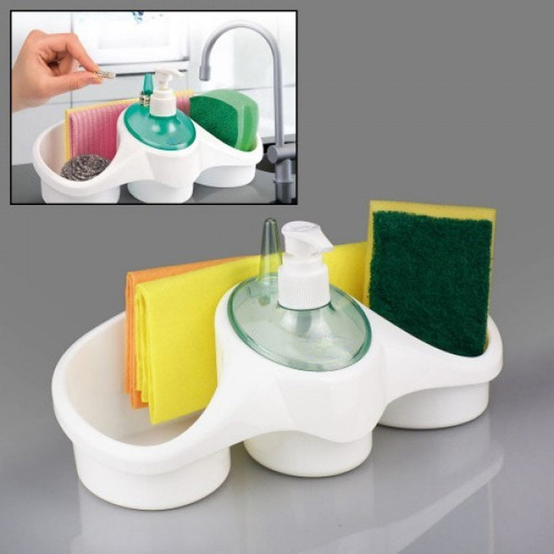 LIQUID SOAP DISPENSER AND SPONGE HOLDER