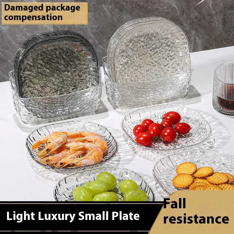 8-PIECE ACRYLIC BONE PLATES – SMALL SNACK & DINING DISHES