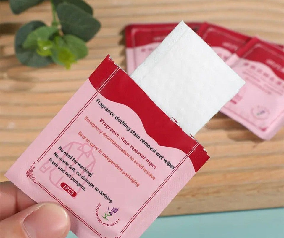 PRODESIRE™ CLOTHES STAIN REMOVAL WET WIPES STAIN INDIVIDUALLY WRAPPED