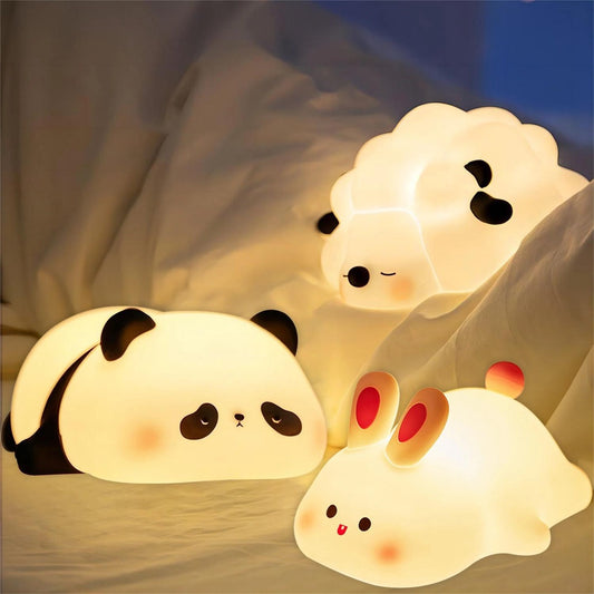 CUTE PANDA & RABBIT DESK LAMP SOFT NIGHT LIGHT