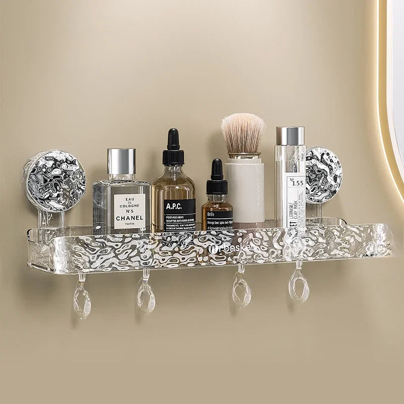 WATERPROOF SUCTION CUP SHELF FOR BATHROOM ORGANIZING