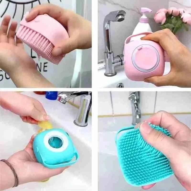 SILICONE BABY SHOWER BRUSH FOR SAFE AND SOFT CLEAN