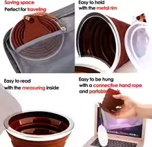 SILICONE FOLDABLE CUP – BPA-FREE PORTABLE WATER GLASS