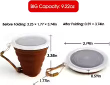 SILICONE FOLDABLE CUP – BPA-FREE PORTABLE WATER GLASS