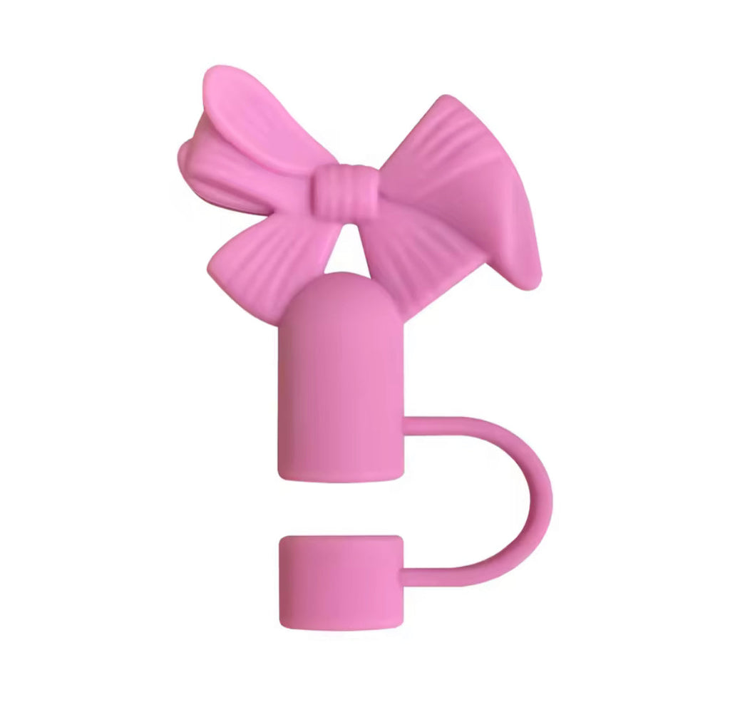 COLORFUL FLORAL DESIGN SILICONE STRAW TOPPERS SET OF 3