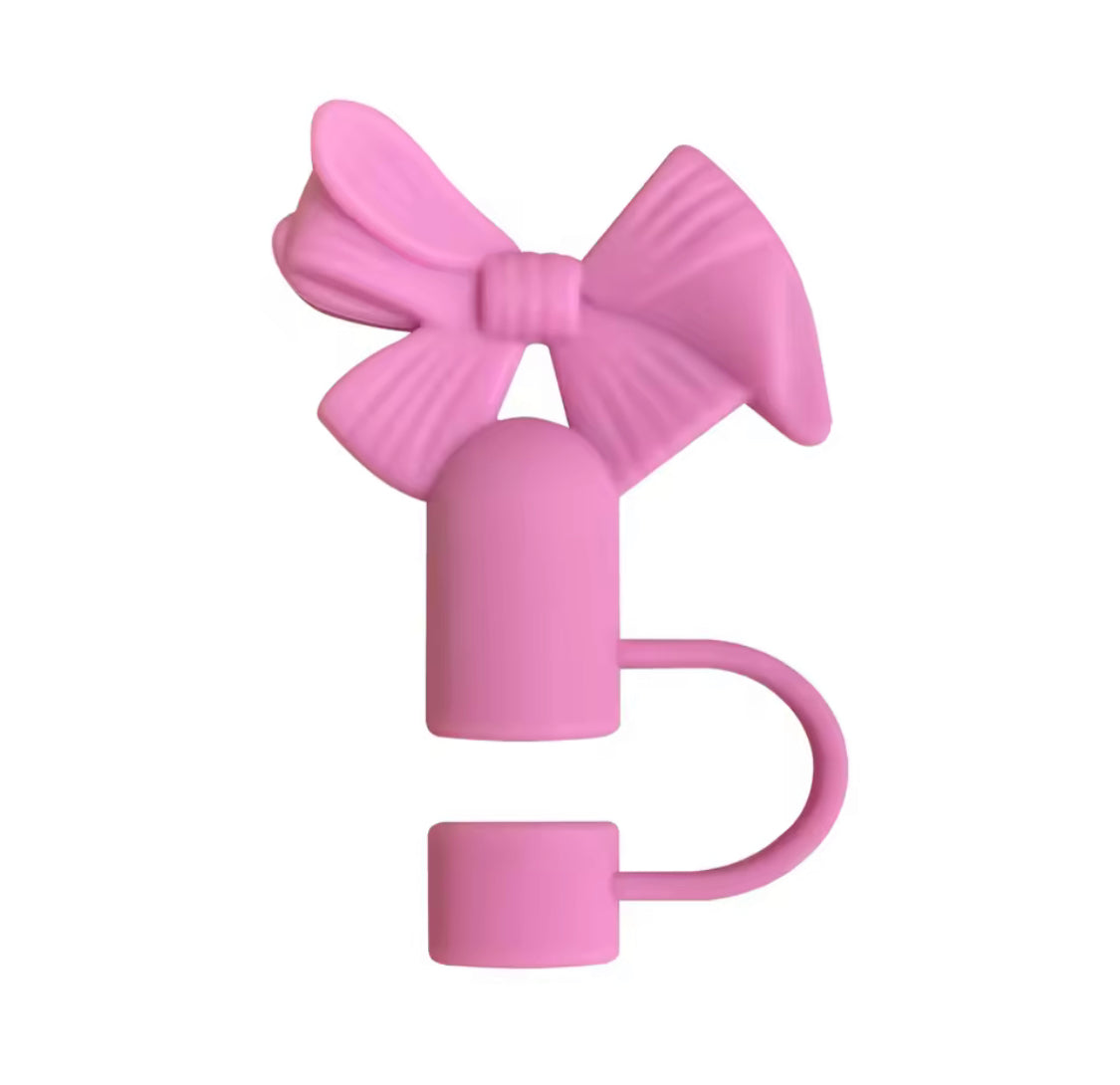 COLORFUL FLORAL DESIGN SILICONE STRAW TOPPERS SET OF 3