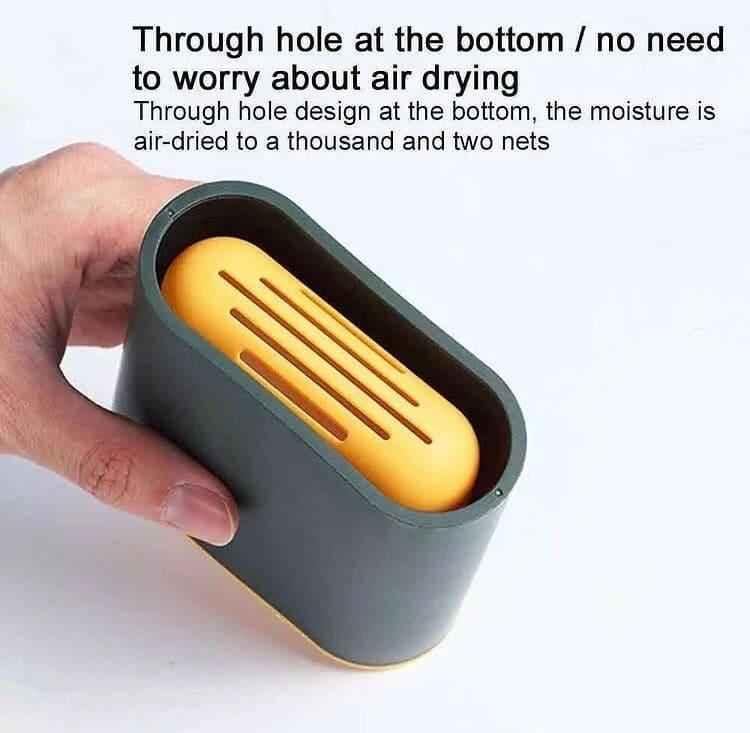 SILICONE TOILET BRUSH SET EASY CLEAN HOLDER