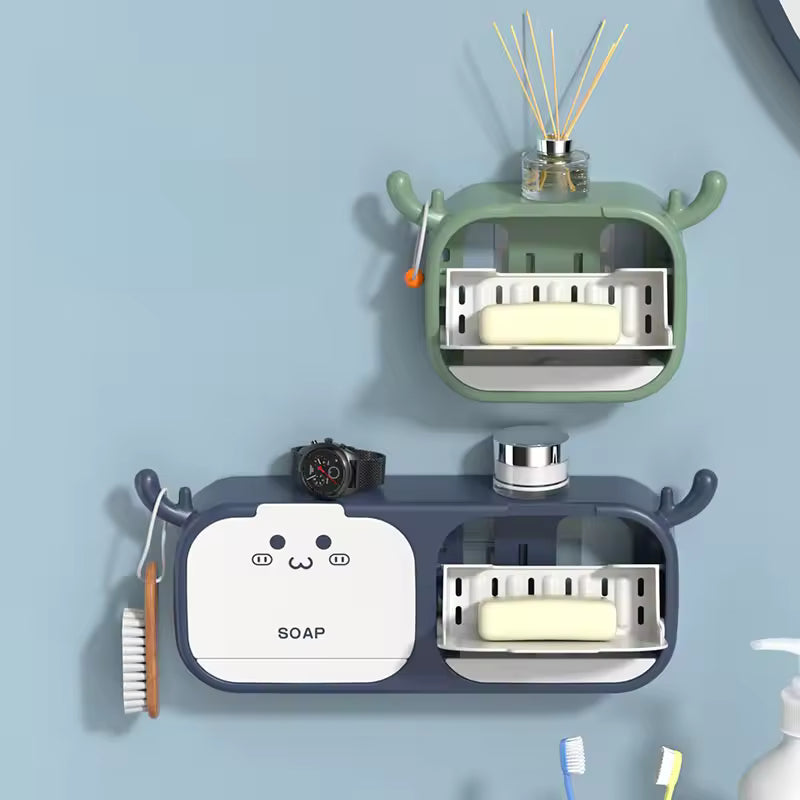 WALL MOUNTED SINGLE BOX SOAP HOLDER CAT SHAPE