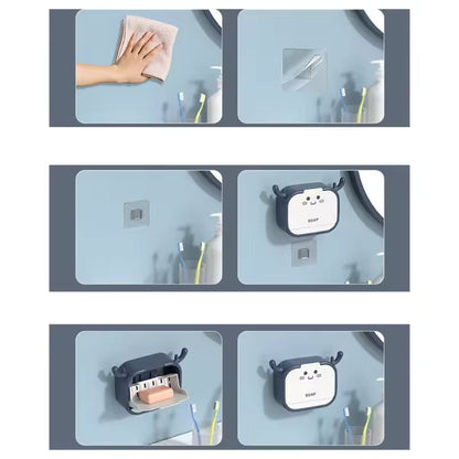 WALL MOUNTED SINGLE BOX SOAP HOLDER CAT SHAPE