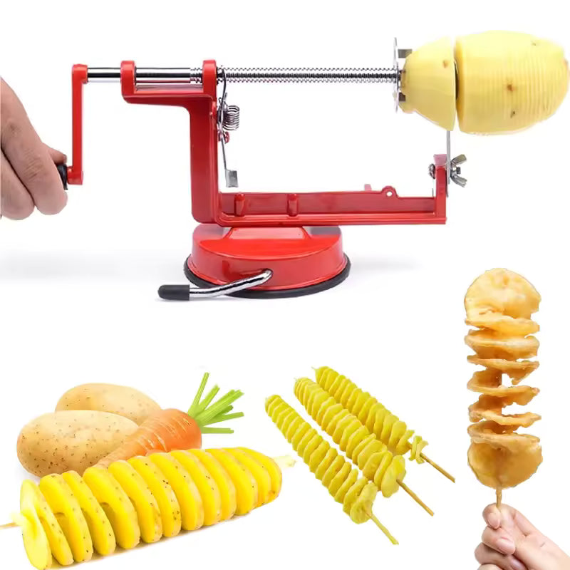 MANUAL SPIRAL VEGETABLE SLICER AND PEELER TOOL