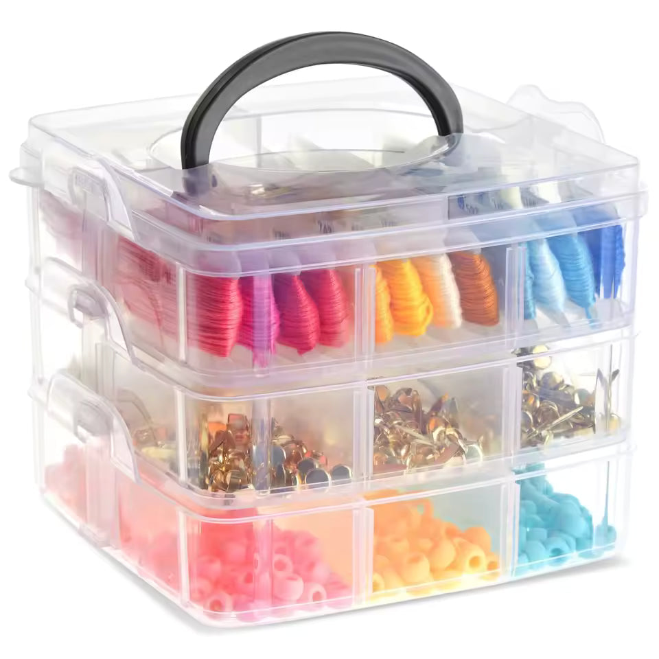 STACKABLE STORAGE BOX FOR ART AND CRAFT MATERIALS