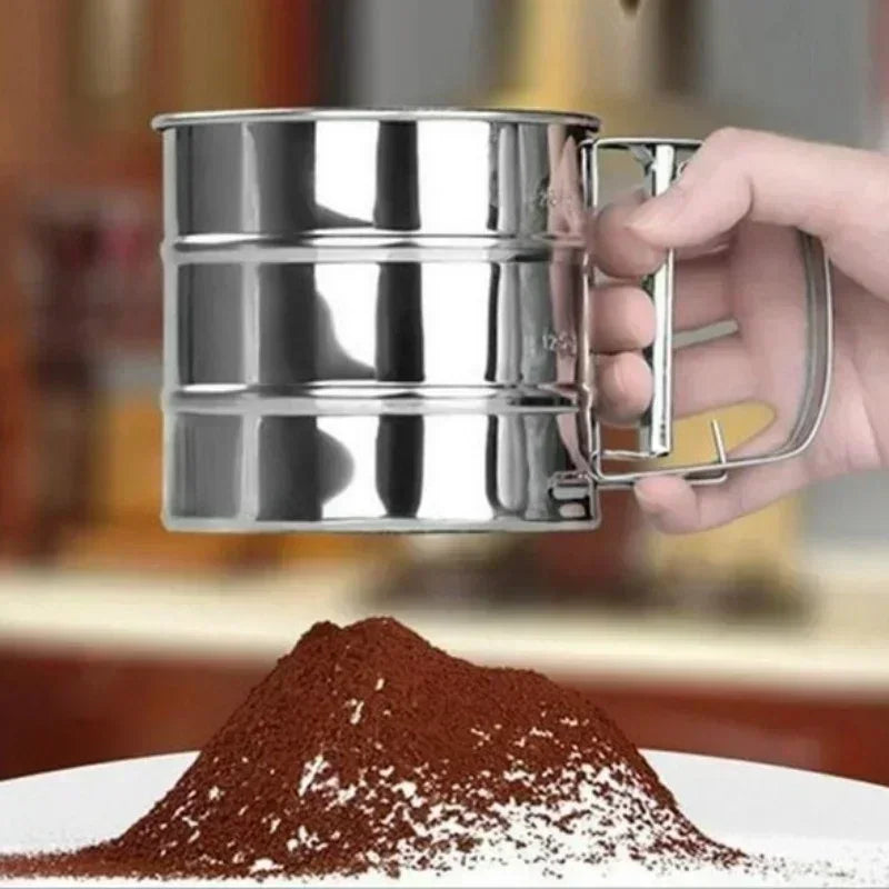 HIGH-QUALITY STAINLESS STEEL FLOUR SIEVE FOR BAKING