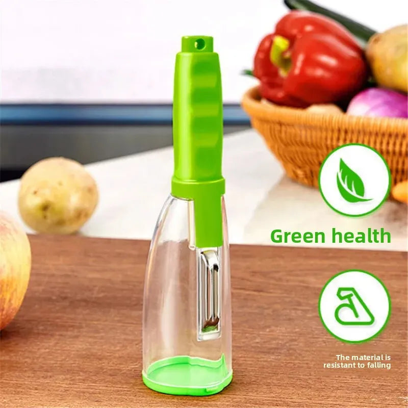 EASY-USE FRUIT PEELER WITH STAINLESS STEEL BLADE AND STORAGE