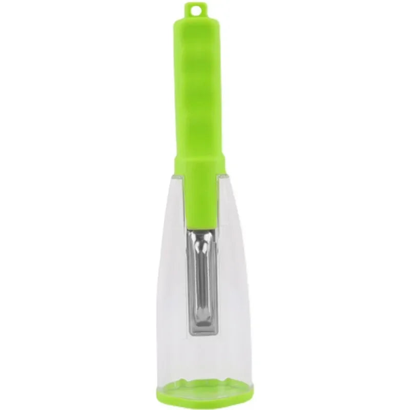 EASY-USE FRUIT PEELER WITH STAINLESS STEEL BLADE AND STORAGE