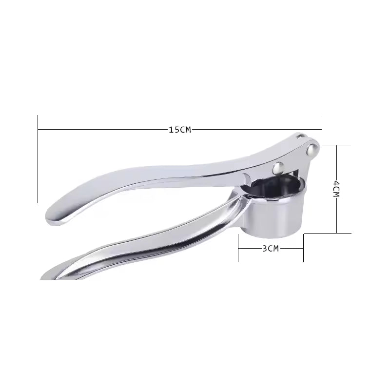 STAINLESS STEEL GARLIC PRESS FOR QUICK AND EASY CRUSHING