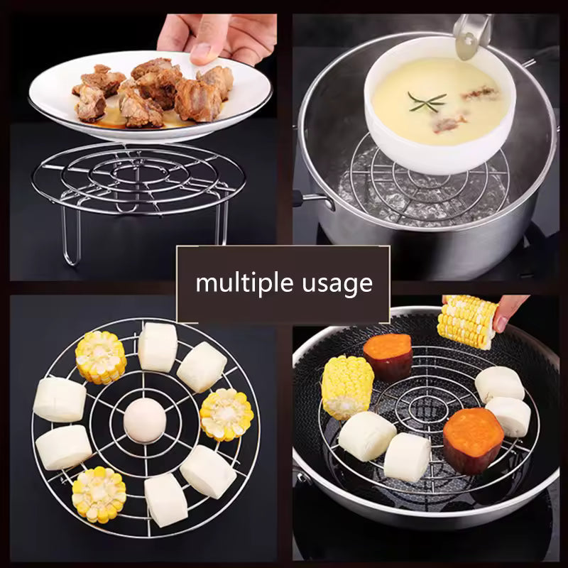 ROUND STAINLESS STEEL TRIVET STAND – DURABLE, RUSTPROOF & EASY TO CLEAN