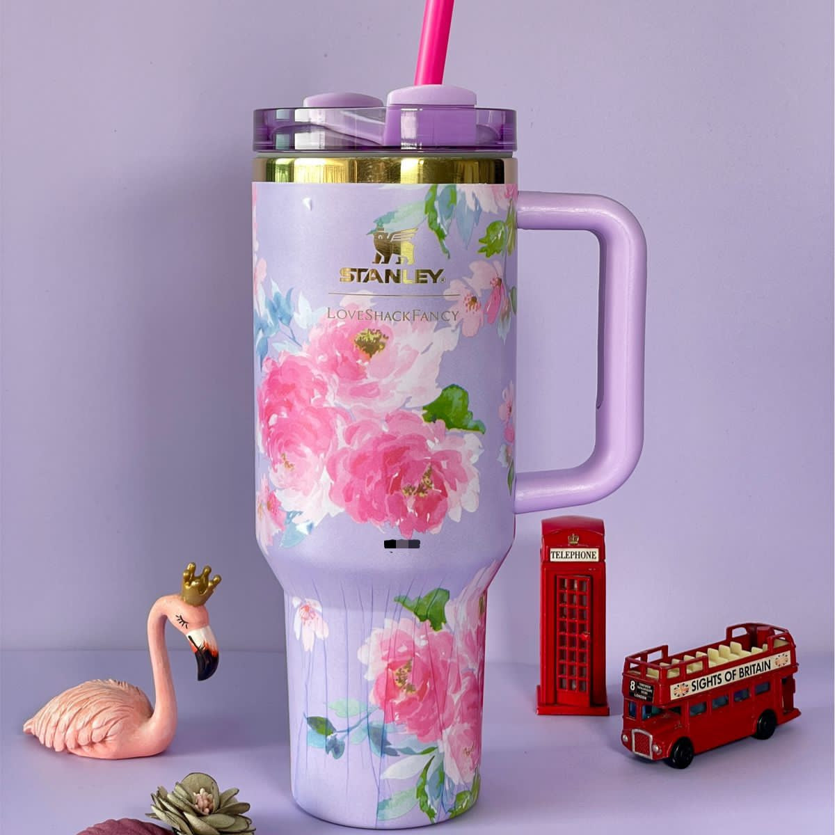 STYLISH FLORAL DESIGN STAINLESS STEEL TUMBLER FOR DRINKS
