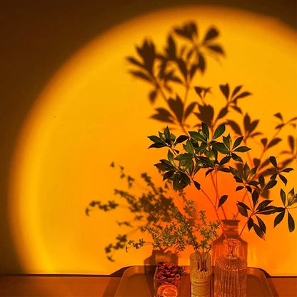 BEDROOM MOOD LIGHTING WITH SUNSET PROJECTOR LAMP