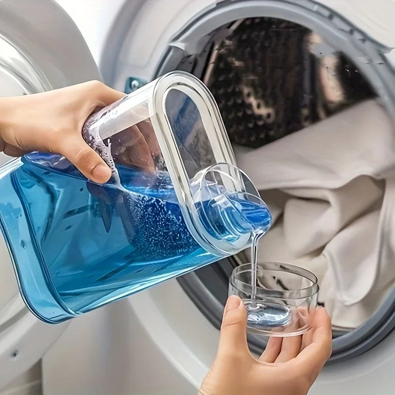 REFILLABLE TRANSPARENT CONTAINER FOR DETERGENT STORAGE