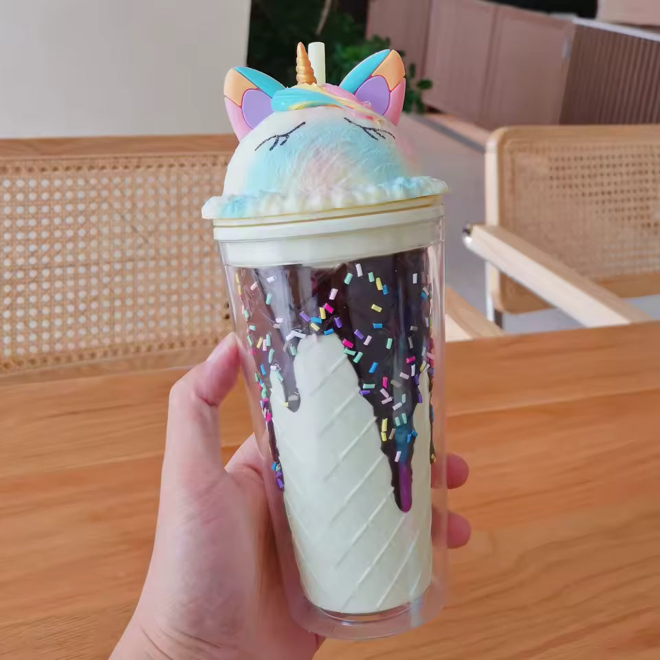COLORFUL UNICORN WATER TUMBLER