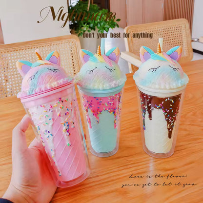 COLORFUL UNICORN WATER TUMBLER